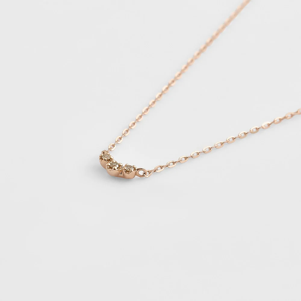 K10 Diamond Necklace (Pink Gold) - Image 3