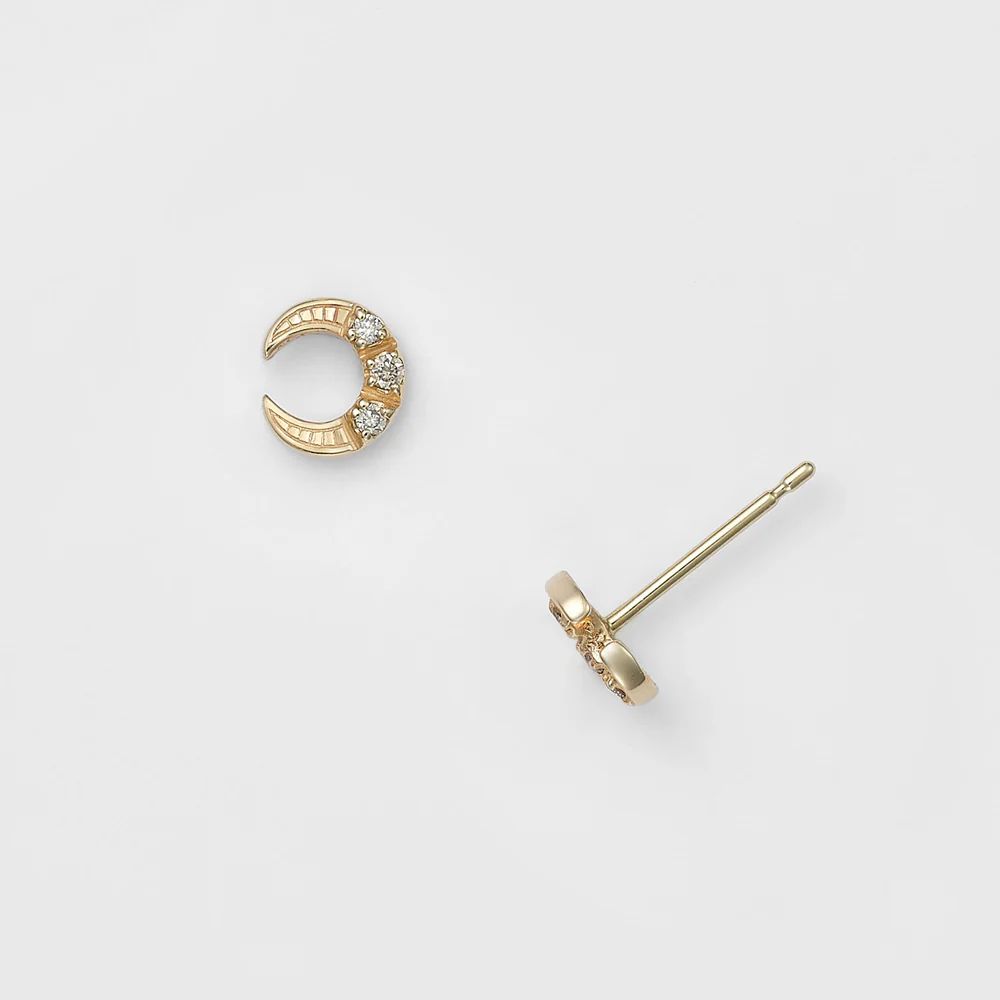 K10 Diamond Earrings (0.02Ct) - Image 2