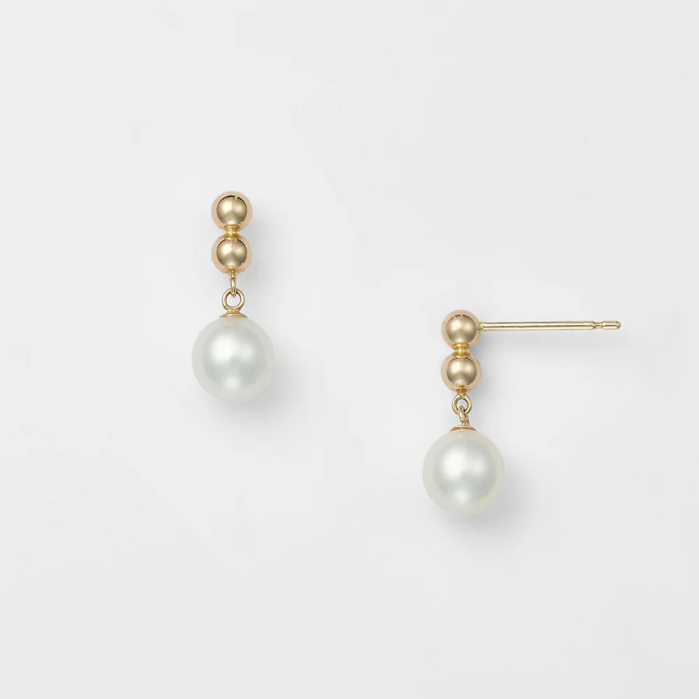 K10 Freshwater Pearl Earrings - Image 2