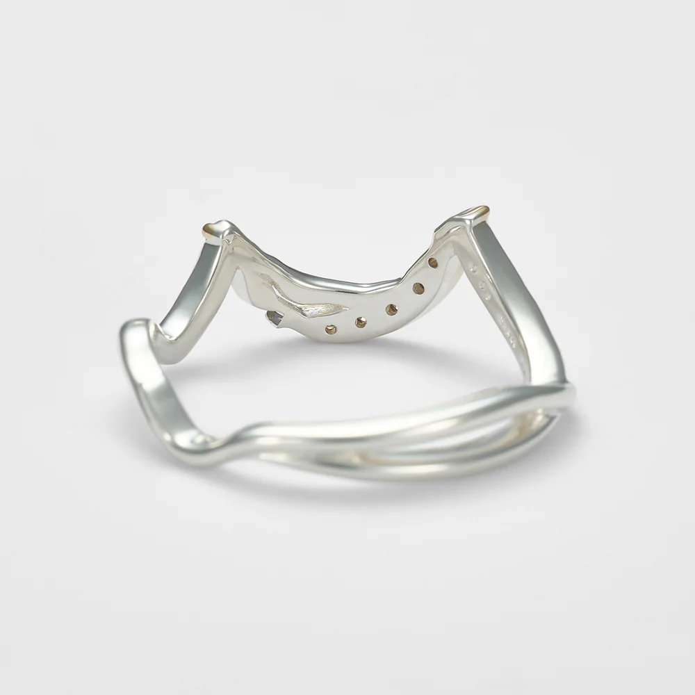 Silver Diamond Ring - Image 3