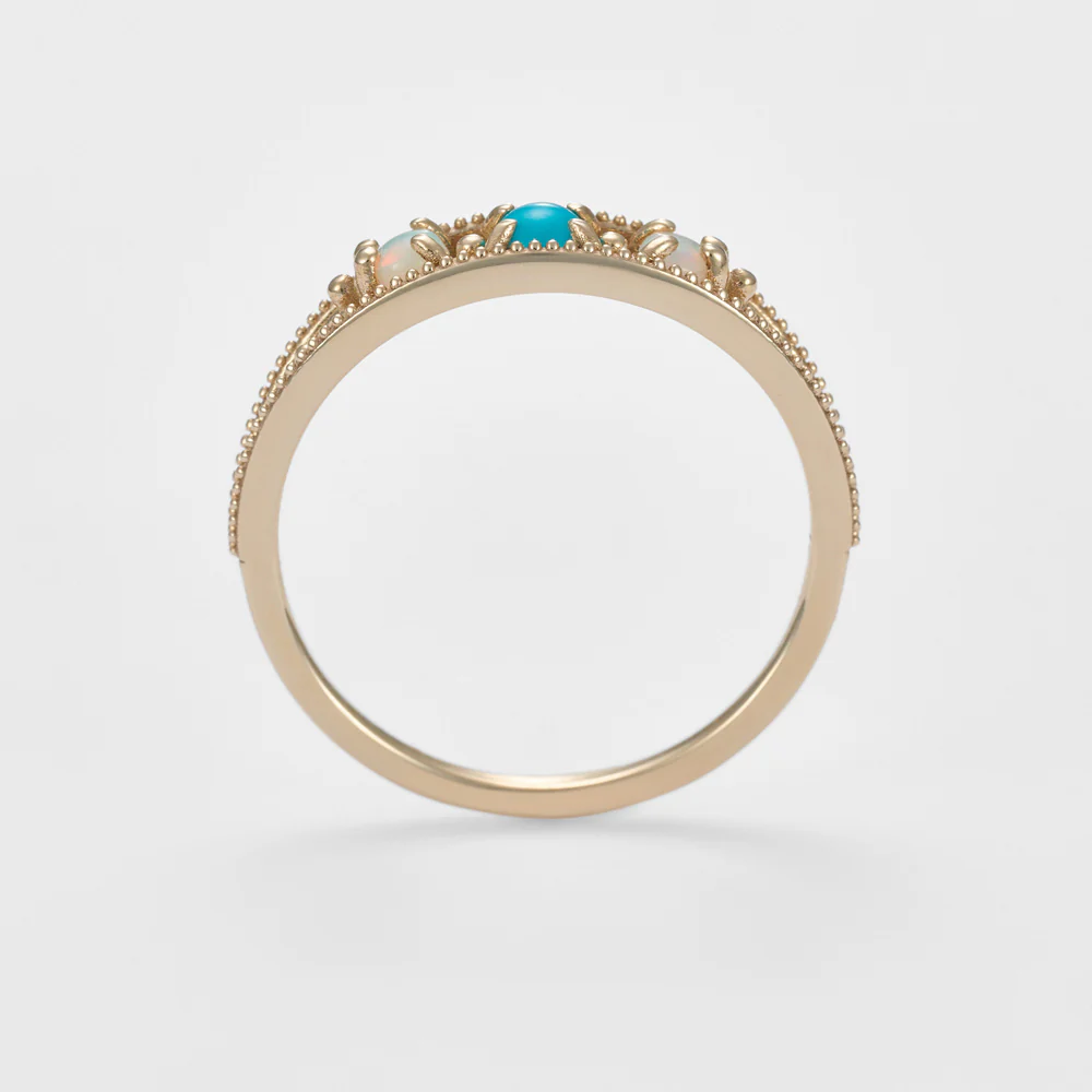 K5 Turquoise/Opal Ring - Image 4