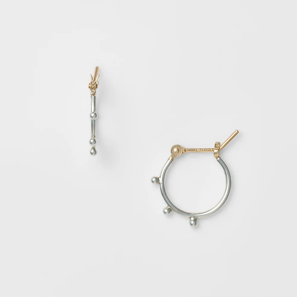 Silver Hoop Earrings - Image 2
