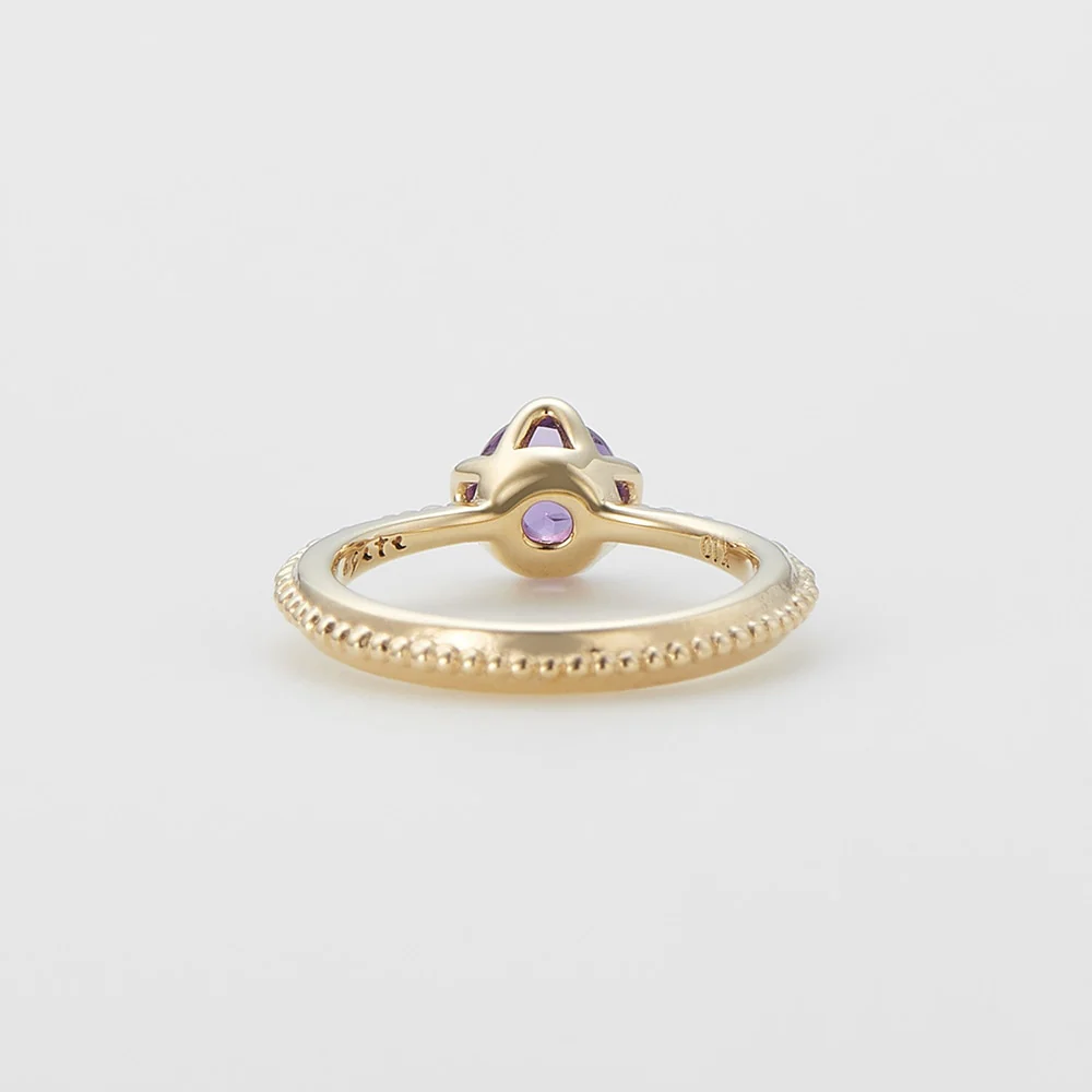 <February Birthstone> K10 Amethyst Baby Ring - Image 3