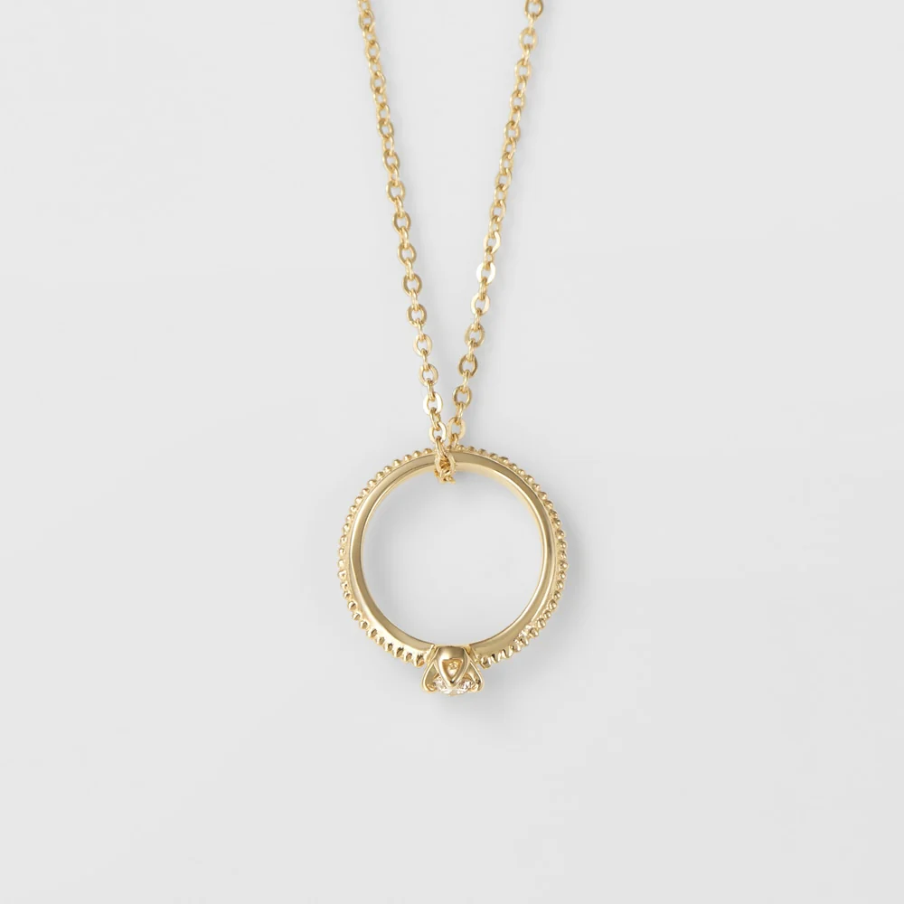 <April Birthstone> K10 Diamond Baby Ring - Image 4