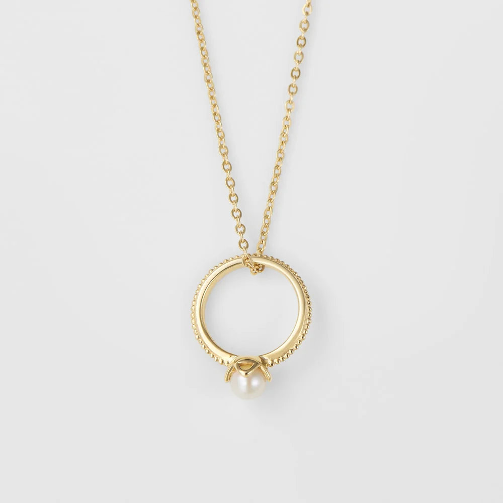 <June Birthstone> K10 Pearl Baby Ring - Image 4