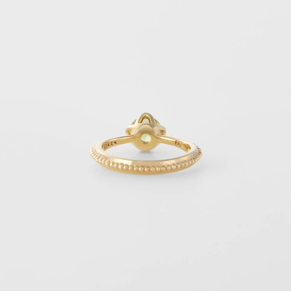<August Birthstone> K10 Peridot Baby Ring - Image 3