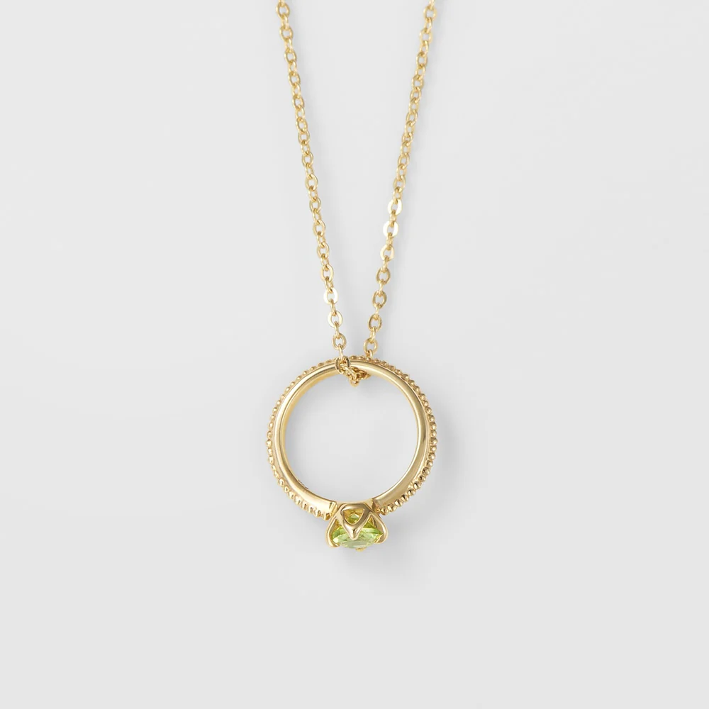 <August Birthstone> K10 Peridot Baby Ring - Image 4