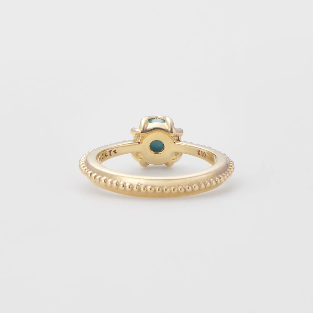 <December Birthstone> K10 Turquoise Baby Ring - Image 3