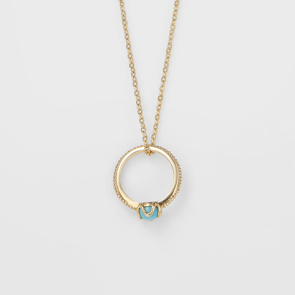 <December Birthstone> K10 Turquoise Baby Ring - Image 4
