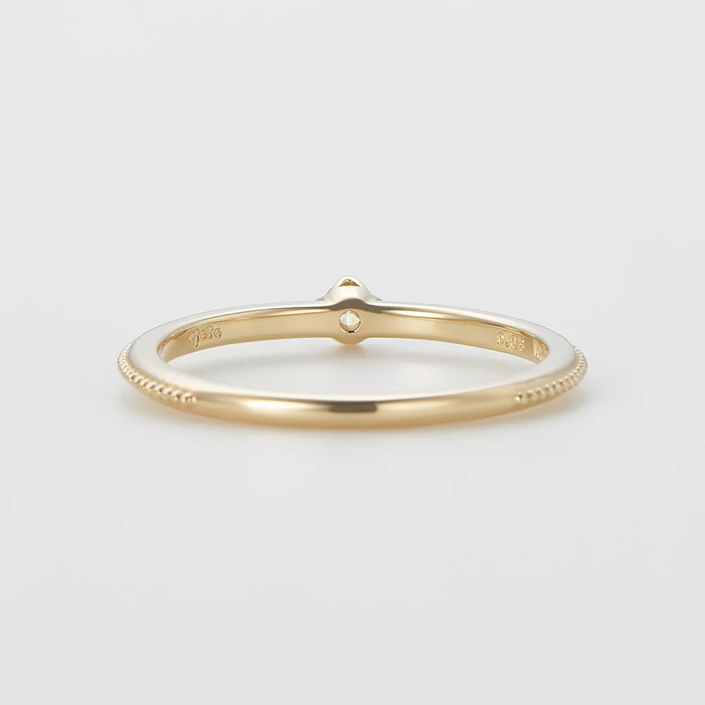 <April Birthstone> K10 Diamond Pinky Ring (Mother) - Image 3