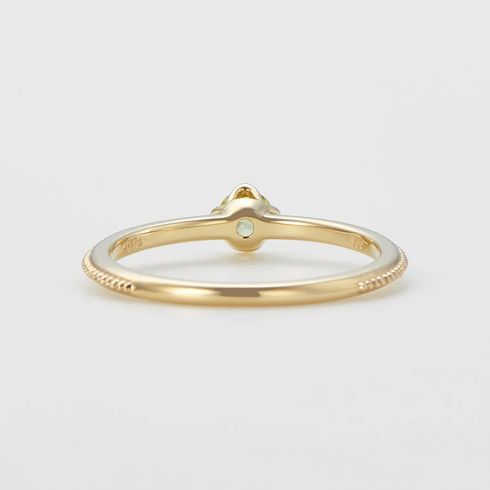 <August Birthstone> K10 Peridot Pinky Ring (Mother) - Image 3
