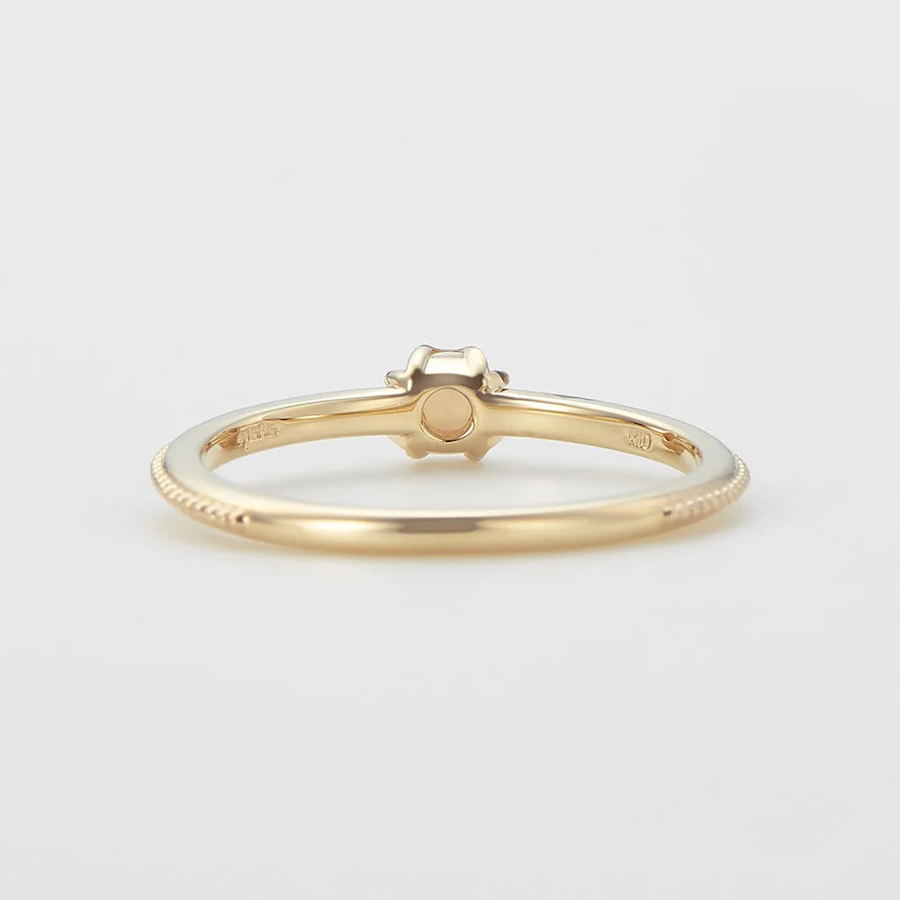 <October Birthstone> K10 Opal Pinky Ring (Mother) - Image 3