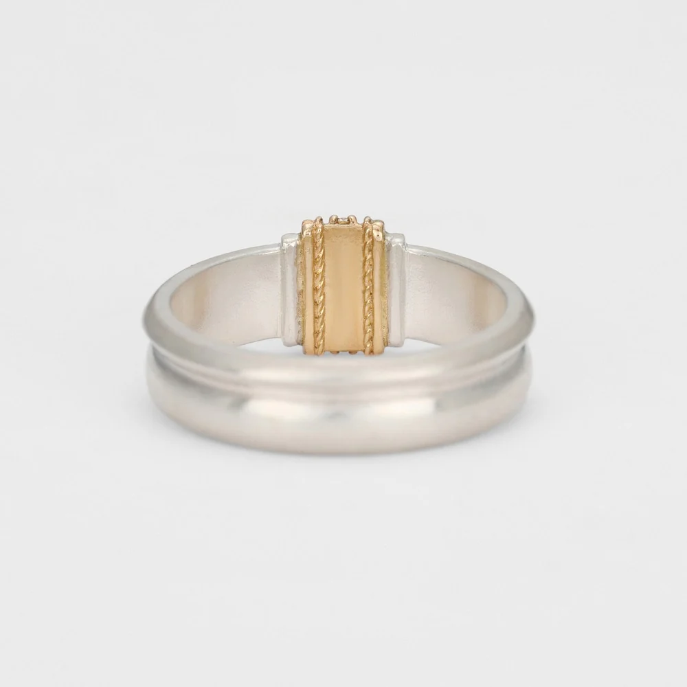 Silver/K10 Diamond Ring (S) - Image 4