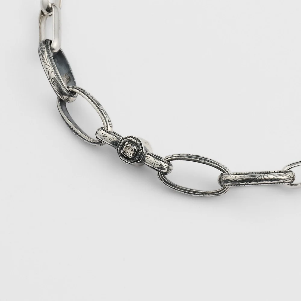 Silver Diamond Bracelet - Image 3