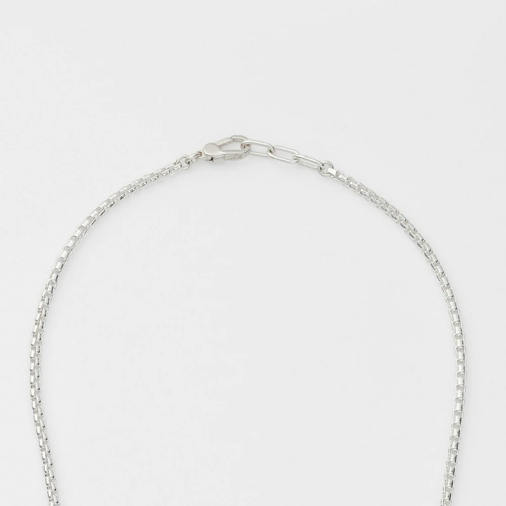 Silver/K10 Diamond Necklace - Image 3
