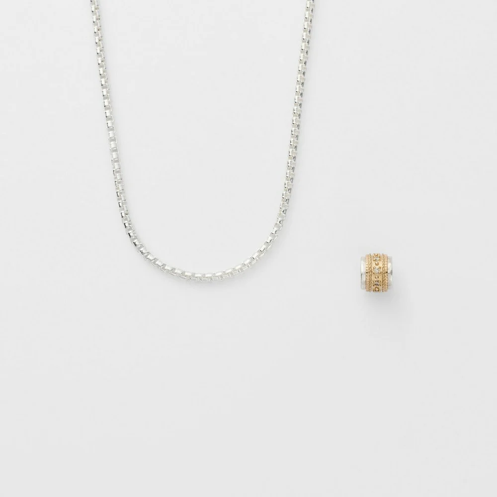 Silver/K10 Diamond Necklace - Image 5