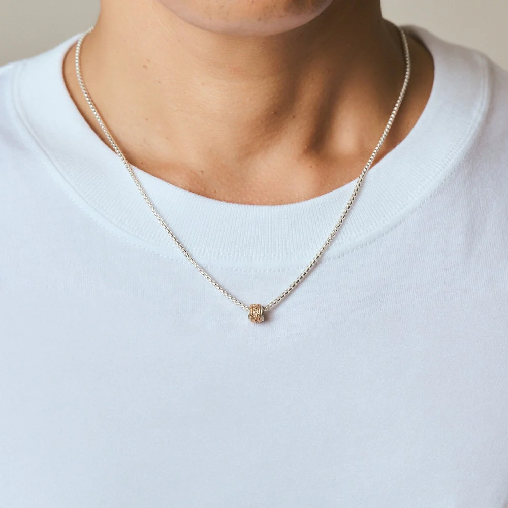 Silver/K10 Diamond Necklace - Image 6