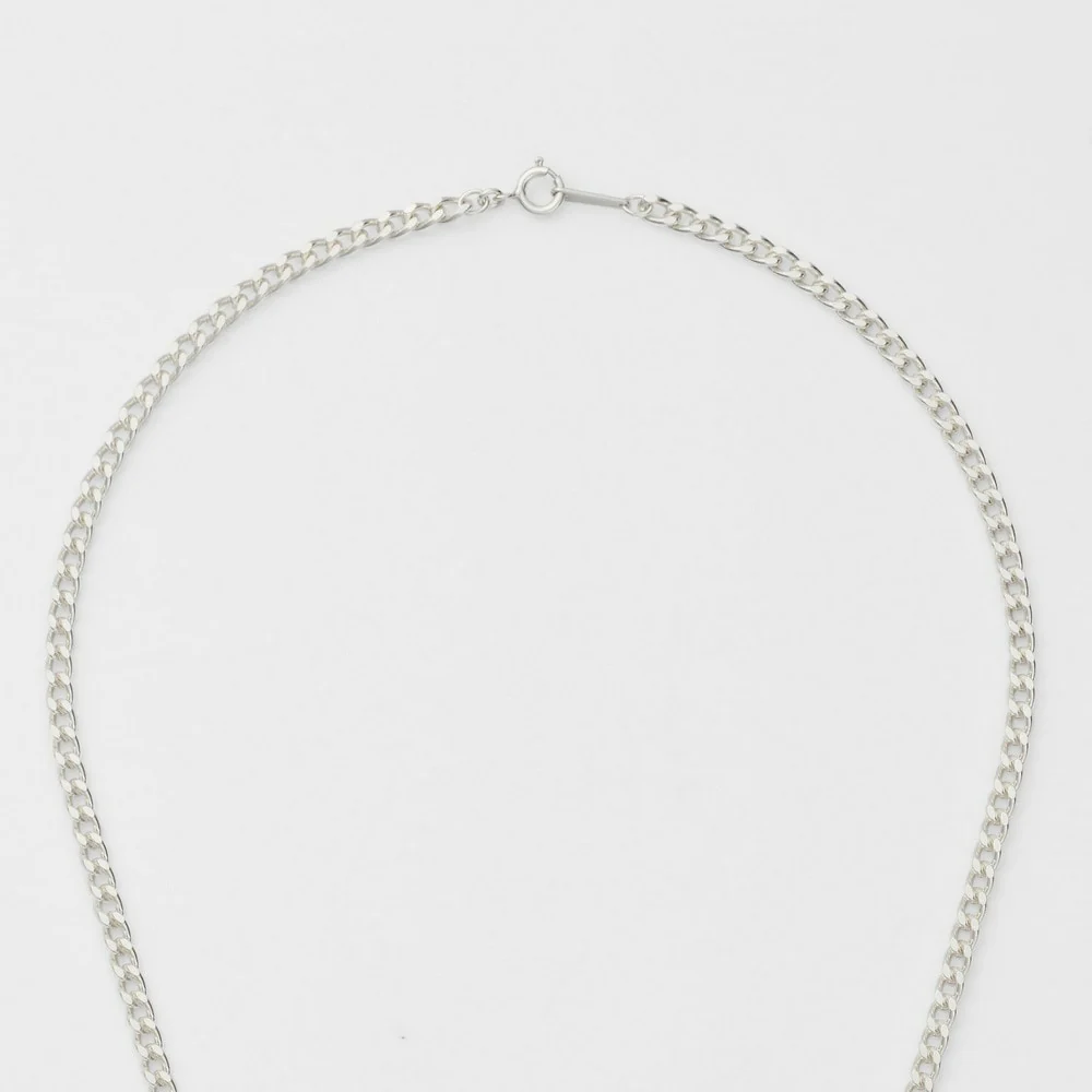 Silver/K10 Diamond Necklace - Image 4