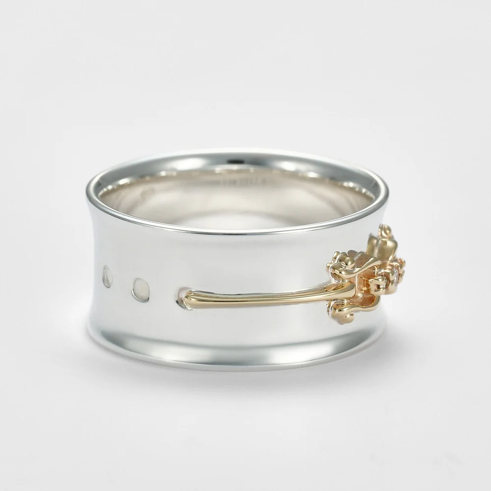 Silver/K10 Diamond Ring (S)/(0.01Ct) - Image 2