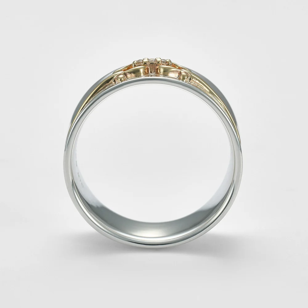 Silver/K10 Diamond Ring (L)/(0.01Ct) - Image 4